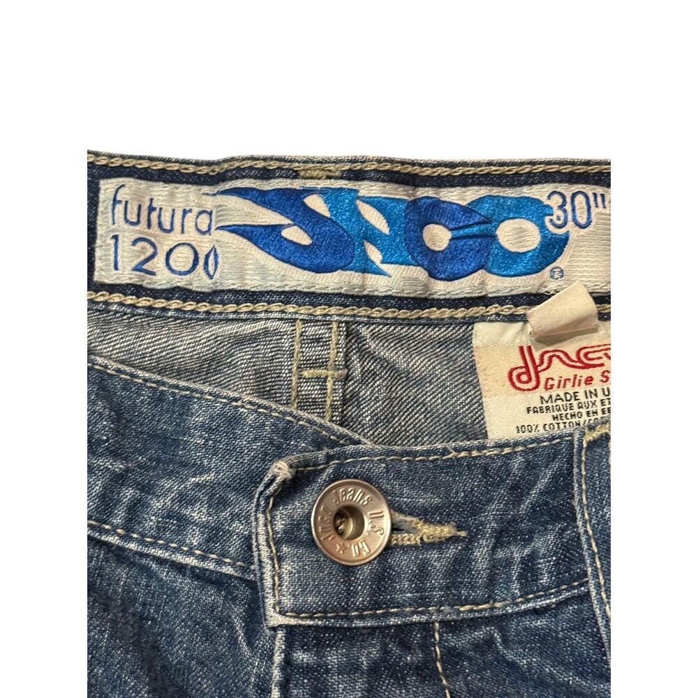 Vintage 90s JNCO Blaze S1200 Girlie Stuff Ultra Flare Jeans Size 9 USA 28x30 - Picture 10 of 15
